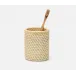 Dalton Cream Brush Holder Round Rattan