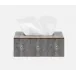 Manchester Cool Gray Tissue Box Rectangular Straight Realistic Faux Shagreen