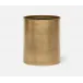 Remy Antique Brass Wastebasket Round Textured Stainless Steel