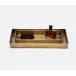Remy Antique Brass Trays 13"L x 10"W x 1.5"H, Set of 2