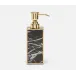 Rhodes Nero Soap Pump Square Straight Marble With Brass