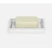 Rothwell Bright White Soap Dish Rectangular Tapered Marine Leather