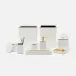 Veria Shiny White/Gold Bath Accessories