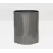 Redon Black Nickel Wastebasket Round Ribbed Metal