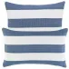 Catamaran Stripe Denim/White Indoor/Outdoor Decorative Pillows