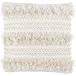 Zhara Stripe Ivory Indoor/Outdoor Decorative Pillow 22" Square