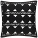 Round Turn Black Indoor/Outdoor Decorative Pillow 20" Square