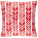 Chevron Stripe Red Indoor/Outdoor Decorative Pillow 20" Square