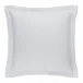 Washed Linen White Quilted Sham Standard 20" x 26"