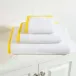 Signature Banded White/Lemon Towel Bath Sheet