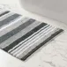 Strata Stripe Grey Bath Rug Medium
