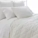 Quilted Silken Solid Ivory Coverlet King