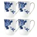 Emperor Flower Mug, Set Of 4