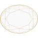 Gem Cut Gold 16" Oval Platter