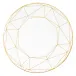 Gem Cut Gold Round Serving Platter (Special Order)