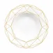 Gem Cut Gold Pasta Bowl/Vegetable Serve Bowl