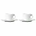 Geometrica White Espresso Cup & Saucer, Set Of 2