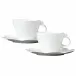 Geometrica White Tea Cup & Saucer, Set Of 2