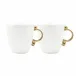 Geometrica Gold Rim Mug / Coffee Cup, Set Of 2