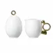 Geometrica Gold Rim Sugar & Creamer Set