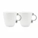 Geometrica Silver Rim Mug, Set Of 2