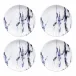 Marble Azure Canape Plate, Set Of 4