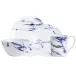 Marble Azure 4-Piece Place Setting (Dinner, Salad, Mug, Cereal Bowl)