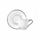 Chain Tiara Topaz Espresso Cup & Saucer (Special Order)