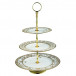 Golden Leaves Gold 3-Tier Cake Stand 10.75 & 8.5 & 7