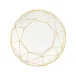 Gem Cut Gold Salad/Dessert Plate 9 in