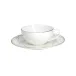 Gem Cut Gold Tea Cup & Saucer