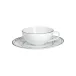 Gem Cut Onyx Tea Cup & Saucer