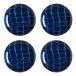 Alligator Sapphire Canape Plate, Sapphire, Set of 4 (Special Order)