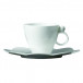 Geometrica White Espresso Cup & Saucer, set of 2 (Diam 2.5; height 1.75 in)