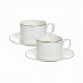 Alligator White Tea Cup & Saucer, Set of 2 (Saucer diam 6.1/Cup diam 3.5 height 2.5 in)