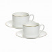 Alligator White Tea Cup & Saucer, Set of 2 (Saucer Diam 6.1/Cup Diam 3.5 height 2.5 in)