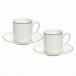 Alligator White Espresso Cup & Saucer, Set of 2 (Diam 2.25; height 2.5 in) (Special Order)