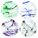 Marble Multi Color Canape Plate, Assorted, Set of 4