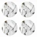 Marble Venice Fog Canape Plate, Set of 4