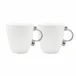 Geometrica Silver Rim Mug, set of 2