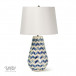 Coastal Living Cassia Chevron Table Lamp Blue