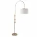 Arc Floor Lamp With Fabric Shade, Natural Brass