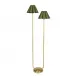 Polly Floor Lamp (Natural Brass with Green Scalloped Shade)