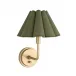 Polly Sconce Single (Natural Brass with Green Scalloped Shade)