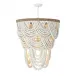 Lorelei Wood Bead Chandelier White