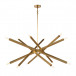 Viper Chandelier, Natural Brass