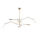 Spyder Chandelier White and Natural Brass