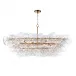 Bubbles Chandelier Linear Clear Natural Brass