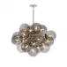 Shine Chandelier Polished Nickel with Smoke Glass