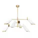 Vest Chandelier (White and Natural Brass)